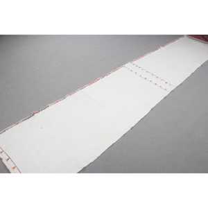 Tapis vintage, tapis turc de 2,5x12,3 pieds, tapis Kilim blanc orange à motifs floraux - Product Image 4