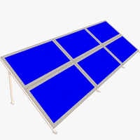 Structures de carport durables en acier galvanisé à chaud/alliage d'aluminium pour panneaux solaires, montages sur toit ou sur poteaux pour applications solaires utilitaires