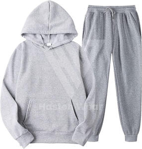 Streetwear pour hommes fiables à capuche cordon de serrage taille doublure polaire respirant coupe-vent évacuation de la sueur solide survêtement sportif - Product Image 2