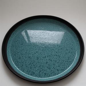 Placa de cargador de resina de arena perla inspirada en las costas costeras con tonos beige y textura de ópalo brillante para reuniones junto al mar - Product Image 4