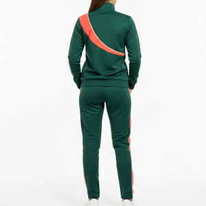 Conjunto Deportivo Casual de Dos Piezas para Mujer, Color Sólido, Invierno, 100% Algodón, Transpirable, Resistente al Viento, Todas las Tallas Disponibles - Product Image 2