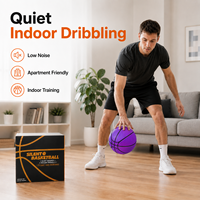 Ballon de basketball d'intérieur silencieux en mousse PU taille 7, 350g, léger, toucher doux, faible bruit, directement de l'usine