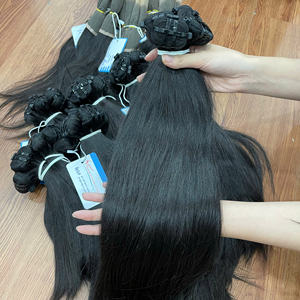 Extensions de cheveux lisses et naturelles à trame droite, très vendues, provenant de cheveux humains bruts non traités, texture durable - Product Image 3