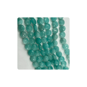 Gotas de cebolla facetadas de amazonita natural, cuentas de Briolette, hebra de 8 pulgadas para fabricación de joyas con cuentas de piedras preciosas - Product Image 3