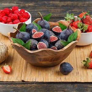 Juego de cuencos para servir de madera de acacia Natural 100%, diseño a prueba de fugas para sopa, alta calidad, para uso en el hogar, Hotel, restaurante o boda - Product Image 1