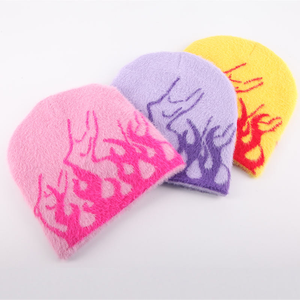 Bonnets d'hiver chauds tricotés à revers de haute qualité personnalisés Broderie de logo personnalisé - Product Image 4