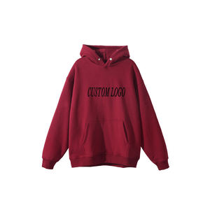 Sweat à capuche brodé en coton biologique surdimensionné de haute qualité pour hommes Sweat à capuche personnalisé ODM à arrivée en vrac d'automne Plain Puff Technique - Product Image 1