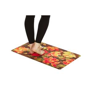 Set di 2 Tappetini da Cucina Moderni con Motivi Floreali, Comfort Premium, Imbottiti in PVC, Gomma, Schiuma e Poliestere, Lavabili, Design Intrecciato per Uso in Bagno - Product Image 2