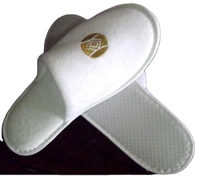 Pantoufles éponge en coton jetables, blanches, lavables, pour chambre d'hôtel, Spa, pour invités, vente en gros, fournitures épaisses et antidérapantes pour chambre d'amis - Product Image 5