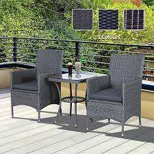 Ensemble de chaises et tables modernes pour l'extérieur/l'intérieur, ensemble de canapés 2 places-table basse avec verre - Product Image 4