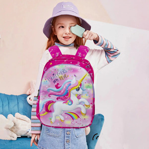 Sac à dos scolaire pour garçons, maternelle, école primaire, avec trousse à crayons, motif licorne, tissu uni - Couleur - Product Image 4