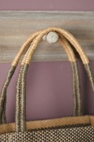 Sacs en jute pur matériau lourd avec poignées petite taille parfait pour faire des courses sacs d'utilisation d'épicerie sacs naturels en toile de haute qualité