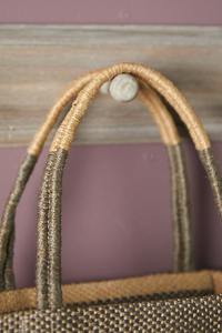 Sacs en jute pur matériau lourd avec poignées petite taille parfait pour faire des courses sacs d'utilisation d'épicerie sacs naturels en toile de haute qualité - Product Image 3