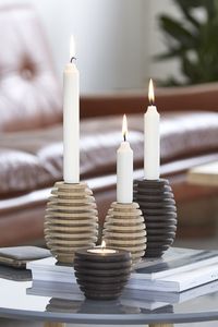 PORTAVELAS VOTIVE SOPORTE DE VELAS DE MADERA para DECORACIÓN DEL HOGAR Y DE NAVIDAD LUJO MODERNO HECHO A MANO por ANTIQUE CREATIONS - Product Image 3