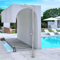 Douche intérieure autoportante Piscine Jardin Plage Ensembles de douche en acier inoxydable 316