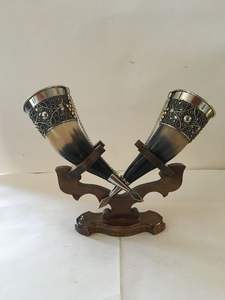 CUSTOMIZED HORN Tradition Quality Natural Real Horn Handmade Viking Drinking Horn with Best Quality Made by Export From India - Product Image 2