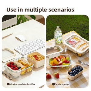ANYA – Ensemble de récipients en <span class=keywords><strong>verre</strong></span> hermétiques pour la conservation des aliments, résistants au four, boîtes repas en <span class=keywords><strong>verre</strong></span> pour la préparation des repas et l'organisation de la cuisine - Product Image 3