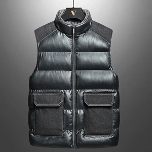 Chaleco de moto ligero de alta calidad de cuero auténtico para hombre con logotipo personalizado para el invierno a bajo precio - Product Image 3