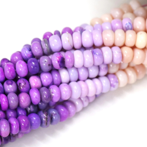 Hermosas cuentas de ópalo multicolor en forma de rondel, lisas, de 15 pulgadas, 7-10 mm, de colores mixtos, cuentas de ópalo liso de calidad AAA para joyería. - Product Image 6