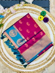 Dernier créateur de Fab Zone Paithani Silk Zari Saree de travail pour dames Broderie lourde avec style pakistanais pour les fêtes de mariage - Product Image 6