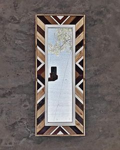 Marco de espejo con patrón moderno de incrustaciones de hueso más vendido para pared de baño, pared del hogar, restaurantes, marco decorativo con incrustaciones de hueso - Product Image 1