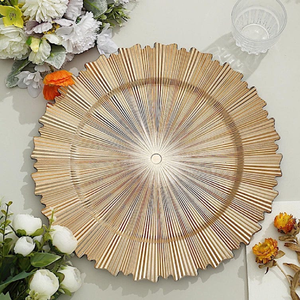 Placa de cargador de oro chapado para bodas y banquetes para decoraciones de hoteles Precio barato Decoración de boda de metal - Product Image 4