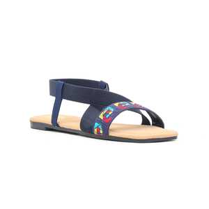 Sandalias de tacón casual azul marino CL1370 estilo sin cordones - Product Image 3