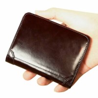 Dompet Pendek Pria, Baru Laris Kasual Minimalis Dompet Ramping Logo Kustom Kapasitas Besar Murah Lembut Kulit PU