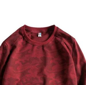 Sweat-shirt à broderie personnalisée sweat-shirts en coton éponge 100% coton hommes équipage hommes sweat-shirt de haute qualité imprimé camo - Product Image 2