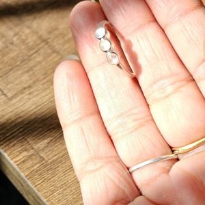 Anillo de plata de piedra lunar arcoíris de moda ligero para bodas fiestas aniversarios - Product Image 1