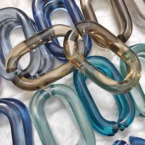 Colorful Large Transparent Epoxy Resin Chain Links Art Wall Hanging for Personalized Projects - Product Image 4