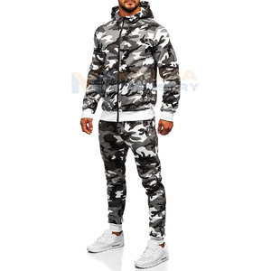 Ensemble de survêtement pour homme avec sweat à capuche à manches longues et pantalon de jogging à taille ajustable pour la salle de sport, survêtement tendance pour homme - Product Image 3