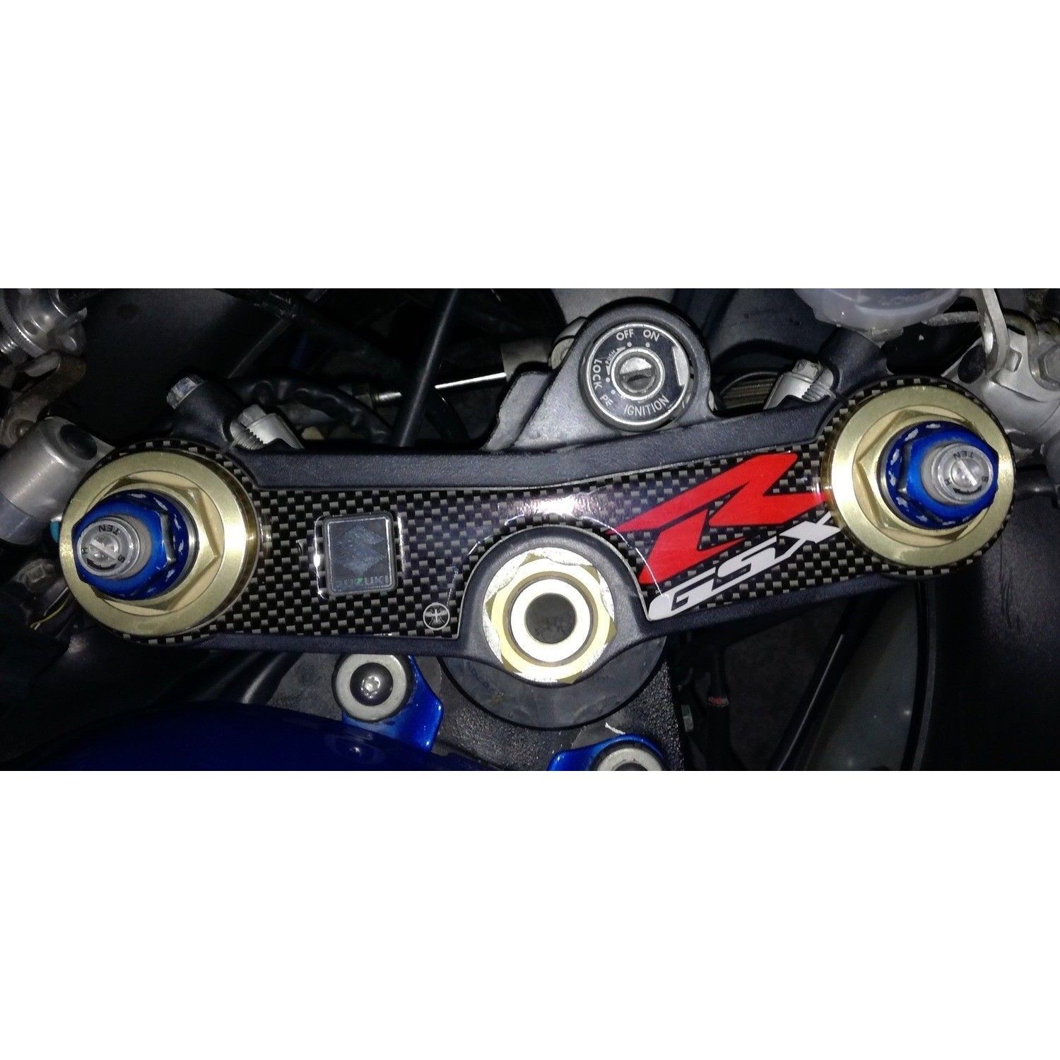 ADESIVO 3D GEL per PIASTRA STERZO compatibile MOTO SUZUKI 600 GSXR 2004-2005