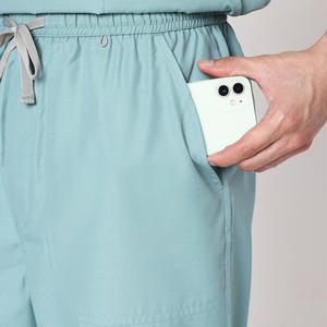 Meilleures ventes Ensemble de gommages pour hommes Uniformes de gommage médical à col en V en tissu doux Ensembles à manches courtes et jogger Parfait pour une utilisation à l'hôpital - Product Image 6