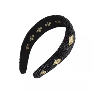 Beaded Hairbands for Everyday Wear Girls Beaded Hair Accessories for Sale Top Quality Beaded <b>Headband</b> For Girls - Product Image 4