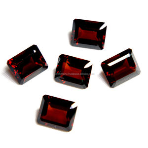 Gema en forma de Esmeralda granate rojo, 4x3MM, 5x3mm, 5x4mm, 6x4mm, 7x5mm, tamaño libre calibrado, gran oferta, granate Natural de alta calidad - Product Image 5