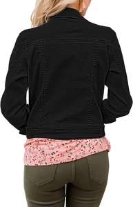 OEM Veste en jean vintage pour homme à col montant Vêtements d'extérieur décontractés d'hiver boutonnés - Product Image 3