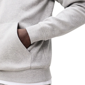 NUEVA Sudadera con Capucha Premium Gris Claro, de Algodón y Felpa, Cálida, Informal, Lisa, con Capucha, Manga Larga, Estilo Urbano, Color Sólido - Product Image 6