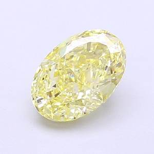 Diamante Ovalado de 1.07ct VS1, Color Amarillo Claro Fantasía, Cultivado en Laboratorio - Product Image 1