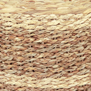 Pouf en jacinthe rayé tissé Décoration de la maison Matériaux naturels Écologique Fabriqué au Vietnam Vente en gros durable - Product Image 5