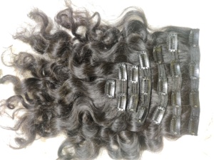 Meilleures extensions de cheveux indiennes à clips 100% cheveux humains 12a qualité vierge Remy Extensions de frange et de queue de cheval à clips en gros - Product Image 4
