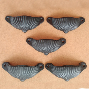 Tirador de cajón de hierro fundido para armario antiguo, tirador de cajón de aparador, manija y tirador de cocina - Product Image 3