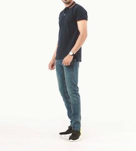 Sur mesure lourd coton/polyester Jersey hommes pour chemise personnalisé DTG imprimé logo couleur unie à manches courtes coupe ajustée - Product Image 6