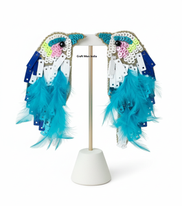 Boucles d'oreilles pendantes pour femmes, faites à la main, en perles de rocaille, motif arbre de Noël et étoile, bijoux fantaisie, collection Noël 2025 - Product Image 4