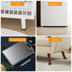 4PC 실리콘 도마 발 절단 부상 방지 미끄럼 방지 도마 스탠드 주방 프로텍터 홈 장식 - Product Image 6