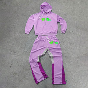 Ensemble de survêtement personnalisé imprimé, streetwear premium, 220 g/m², 100 % coton, à capuche, pour hommes - Product Image 1