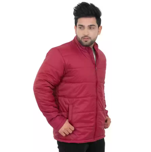 Veste matelassée pour homme à fermeture éclair réglable, en toile respirante, style streetwear, avec poches confortables, couleur unie - Product Image 4