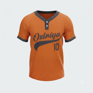 Top Design Custom Made Breathable V-neck Quick Dry <b>Baseball</b> Jersey Short Sleeve Front Logo Low MOQ 2026 New Arrival Polyester - Product Image 5