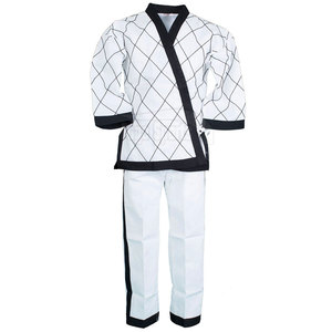 Uniformes de Taekwondo de Manga Larga 100% Algodón, Venta al por Mayor, Unisex para Adultos, Secado Rápido, Transpirable, Colores Personalizados - Product Image 1