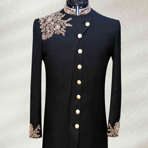 ELEGANT EMBROIDERY of DABKA WORK on INDO WESTERN SHERWANI DRESS & ALSO MATCHING SHOE WITH DRESS for PARTY-WEAR/WEDDING@ 2023 - Product Image 1